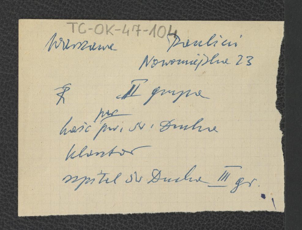 karta o charakterze brudnopisu, skan 1