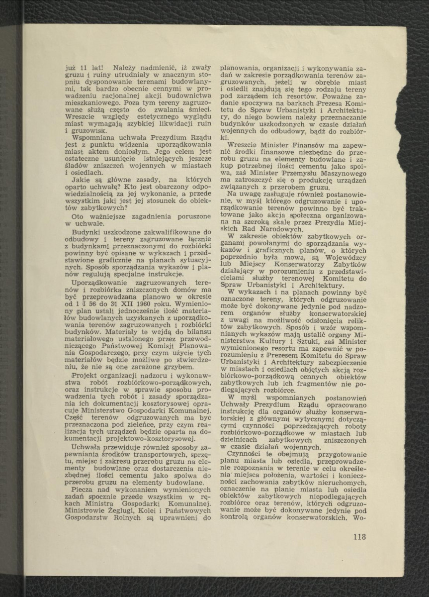 karta z publikacji dotycząca usytuowania śladów zniszczeń wojennych z miast i osiedli oraz ochrony zabytków , skan 2