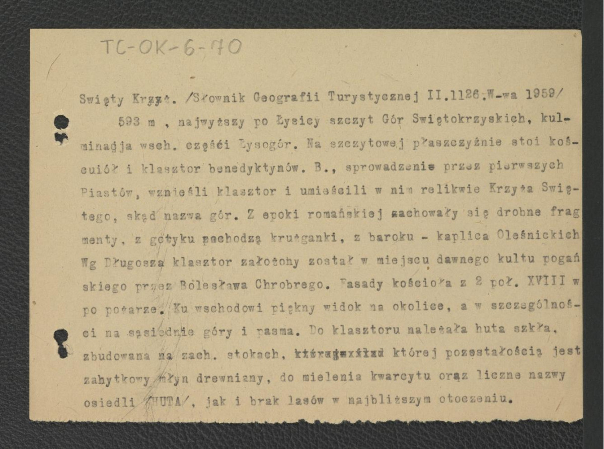 wypis z Słownik Geografii Turystycznej Polski, tom II, Warszawa 1959, strona 1126 zawierający zwięzłą charakterystykę architektoniczną oraz opis usytuowania zespołu klasztornego; wzmianki dotyczące ważniejszych epizodów w dziejach miejscowego eremu wraz z kopiałem części tekstu; Gloger Zygmunt, Encyklopedia Staropolska, Warszawa 1902; Brückner Aleksander, Encyklopedia staropolska, tom I-II, Warszawa 1937-1939 wzmiankujący kasatę miejscowego klasztoru , skan 1