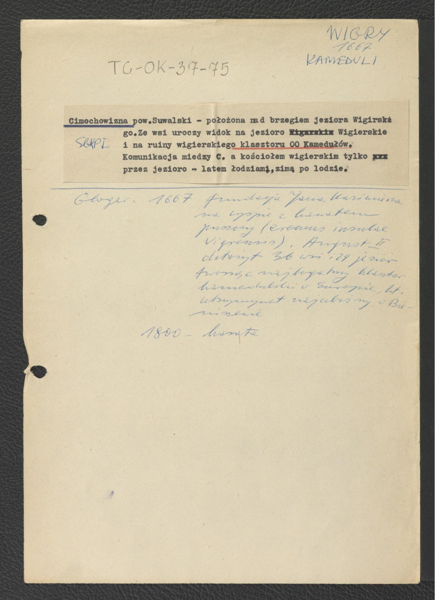 wypis z Słownika Geograficznego Królestwa Polskiego wzmiankujący usytuowanie wymienionego klasztoru; Gloger Zygmunt, Encyklopedia Staropolska, Warszawa 1902 wzmiankujący ufundowanie klasztoru w 1607 r. przez króla Jana Kazimierza oraz kasatę w 1800 r., skan 1