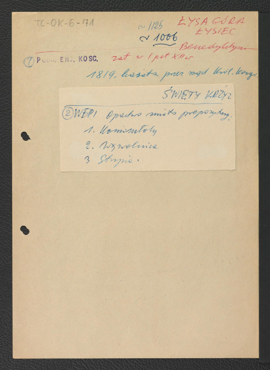 odsyłacz do Podręczna Encyklopedia Kościelna, red. ks. Zygmunt Chełmicki, tom I-XLIV, Warszawa, 1904-1916 wzmiankujący zaistnienie klasztoru w pierwszej połowy XII wieku oraz kasatę w 1819 roku; Wielka Encyklopedia Powszechna Ilustrowana wzmiankujący prepozyturę w wymienionej miejscowości , skan 1