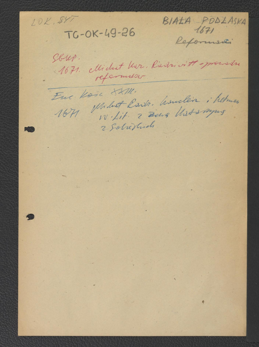 odsyłacz do Słownika Geograficznego Królestwa Polskiego i Podręczna Encyklopedia Kościelna, red. ks. Z. Chełmicki, t. I-XLIV, Warszawa, 1904-1916 wzmiankujące ufundowanie klasztoru , skan 1
