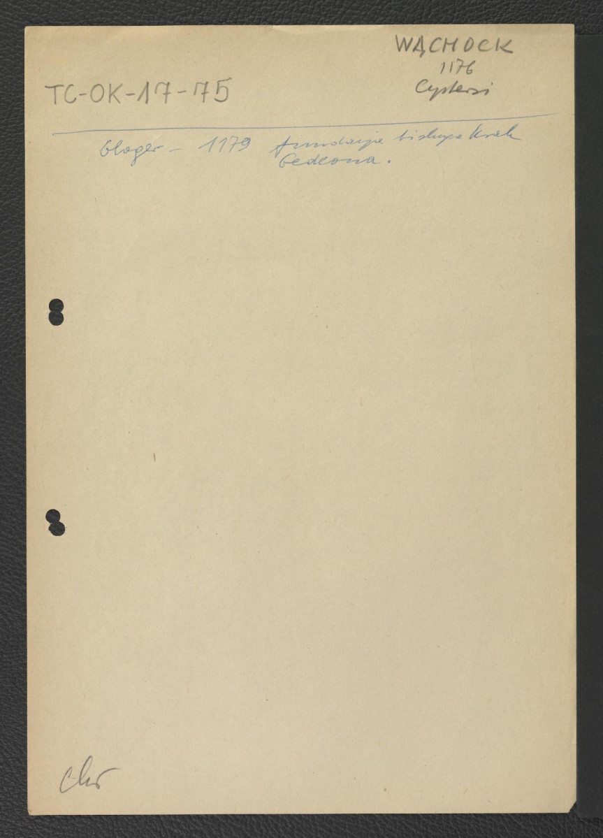 odsyłacz do Gloger Zygmunt, Encyklopedia Staropolska, Warszawa 1902 wzmiankujący fundacje biskupa krakowskiego Gedeona z roku 1179, skan 1