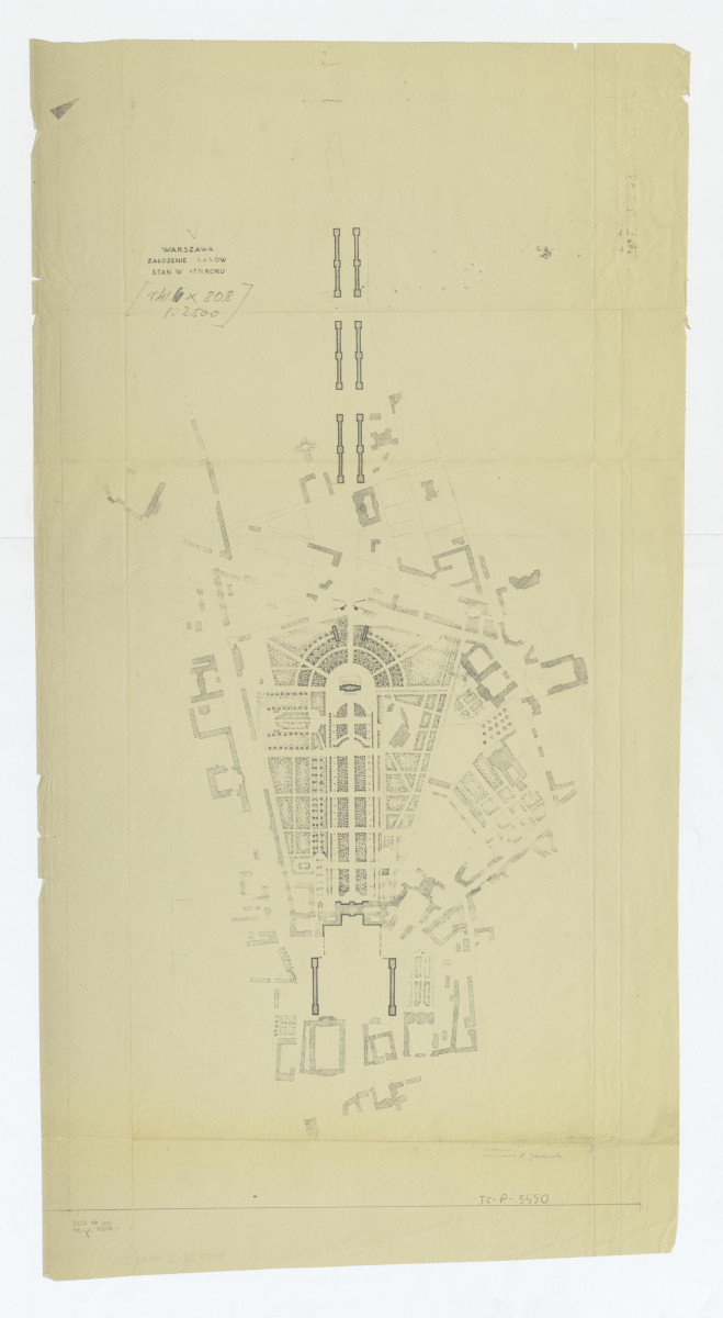Ogród Saski-odbitka ozalidowa - założenie Sasów - stan z   1771 roku  (egz. I), II, skan 1