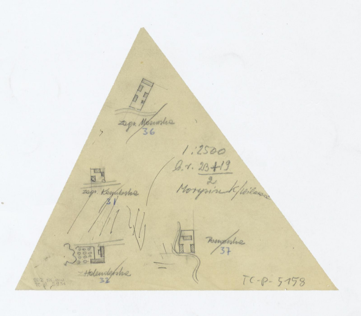 Morysin-szkic wyboru zagród do projektu narodowego parku etnograficznego, skan 1