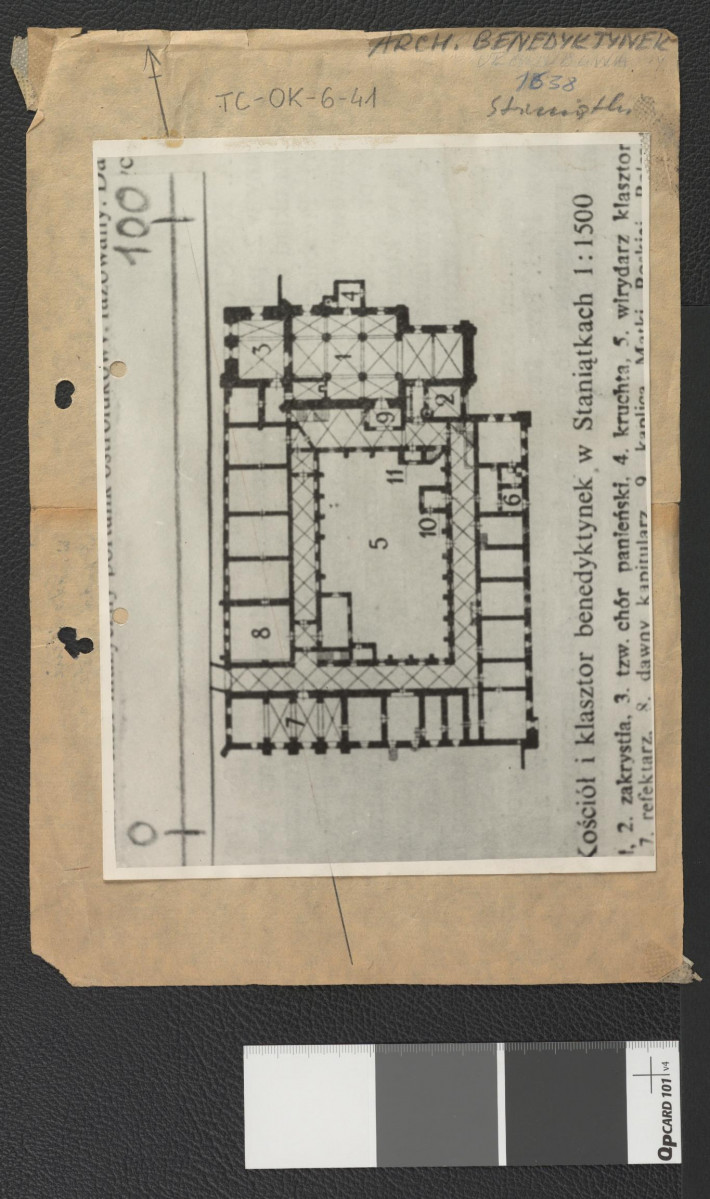 rzut przyziemny miejscowego klasztoru (1 : 1500), skan 1