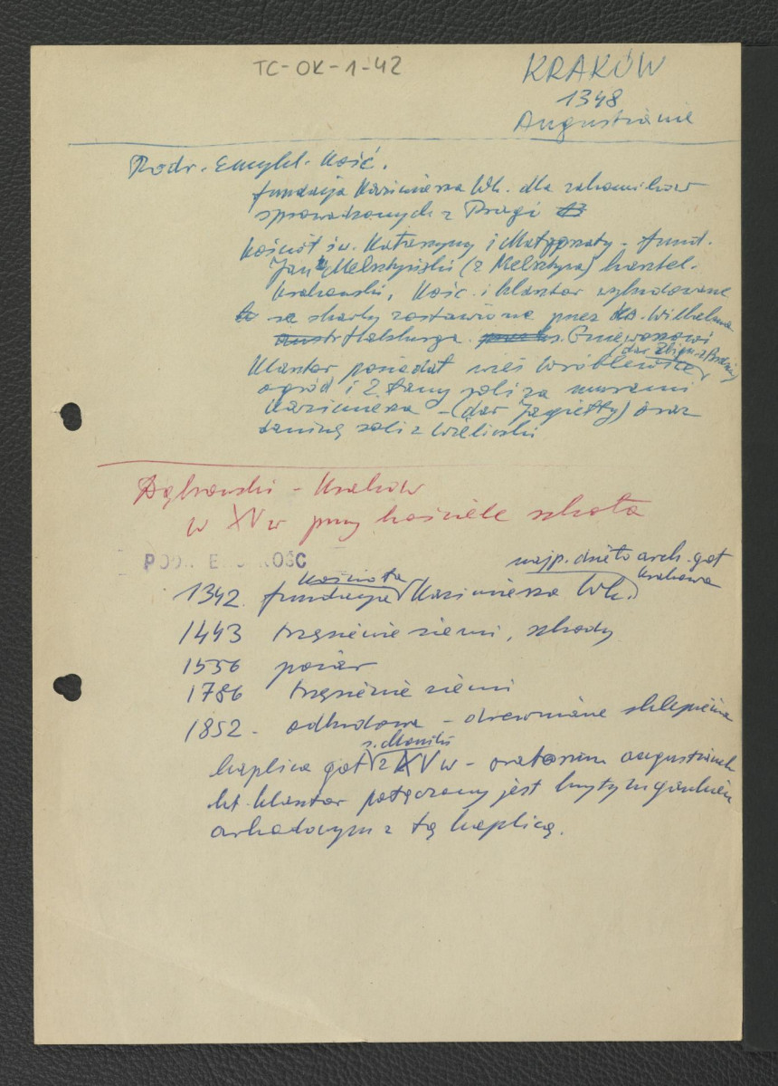 odsyłacz do Podręczna Encyklopedia Kościelna, red. ks. Zygmunt Chełmicki, t. I-XLIV, Warszawa, 1904-1916 wzmiankujący funkcjonowanie przykościelnej szkoły w XV w.; ponownie Podręczna Encyklopedia Kościelna, red. ks. Zygmunt Chełmicki, t. I-XLIV, Warszawa, 1904-1916 zawierająca najważniejsze daty w dziejach miejscowego klasztoru , skan 1