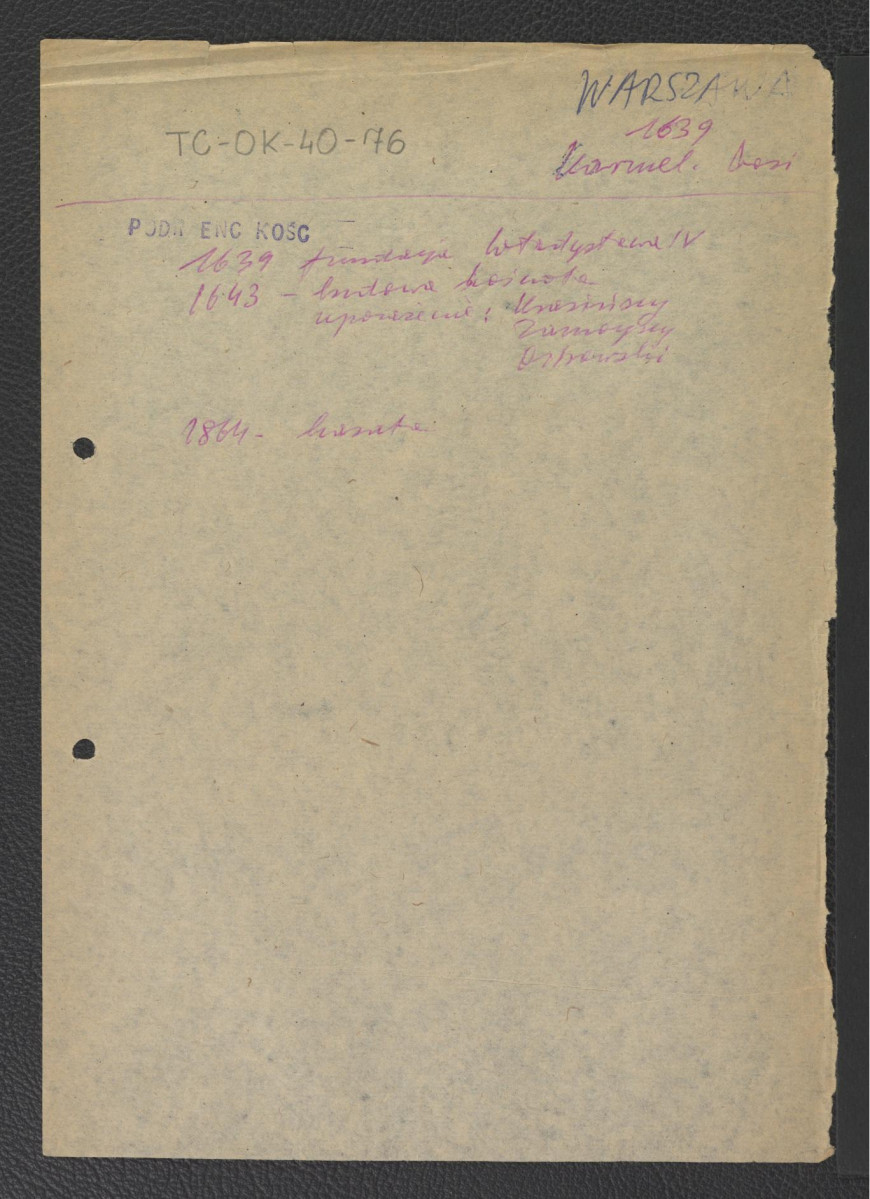 odsyłacz do Podręczna Encyklopedia Kościelna, red. ks. Zygmunt Chełmicki, t. I-XLIV, Warszawa, 1904-1916 zawierający ważniejsze epizody w dziejach miejscowego klasztoru począwszy od 1639 r. kiedy to Władysław IV dokonał jego fundacji     , skan 1