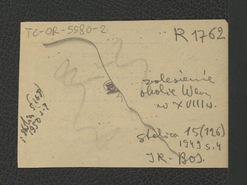 odsyłacz do „Stolica” 15/126 (1949), s. 4 wzmiankujący zalesianie okolic Warszawy w XVIII w.  , skan 1
