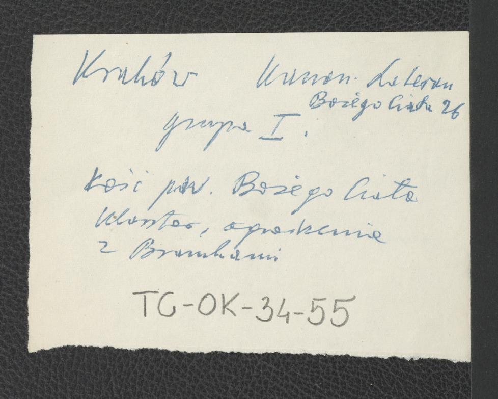 karta o charakterze rękopisu, skan 1