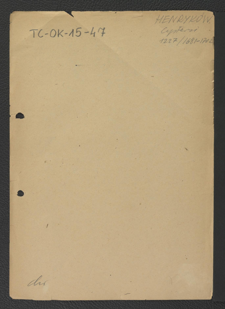 karta o charakterze brudnopisu wzmiankująca miejscowych Cystersów, skan 1