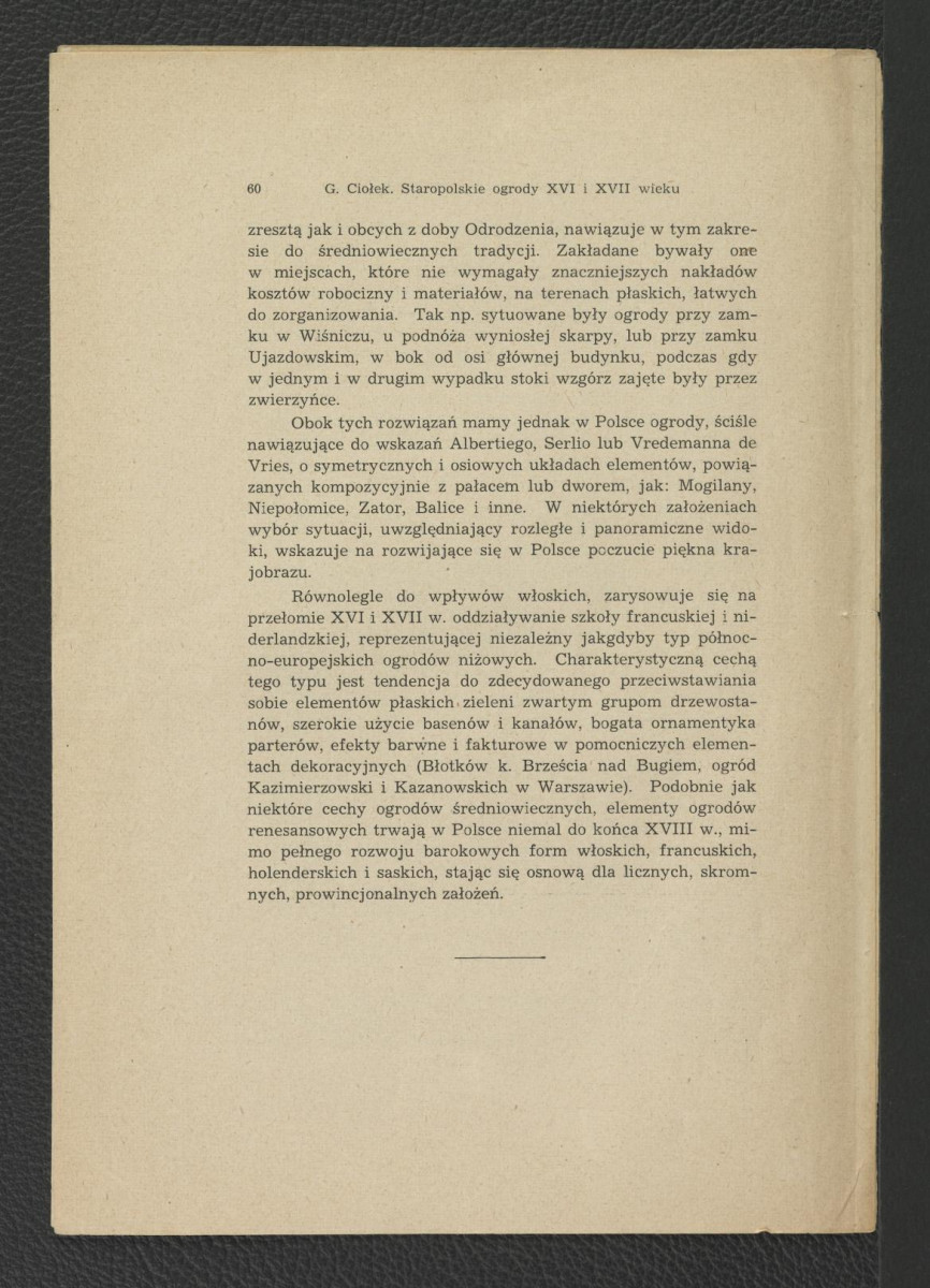 nadbitka ze „Sprawozdań Towarzystwa Naukowego” zawier. tekst autorstwa Gerarda Ciołka pt. Staropolskie ogrody XVI i XVII w., skan 4