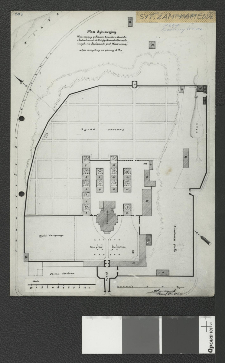 plan zespołu klasztornego wraz z przyległościami, skan 1