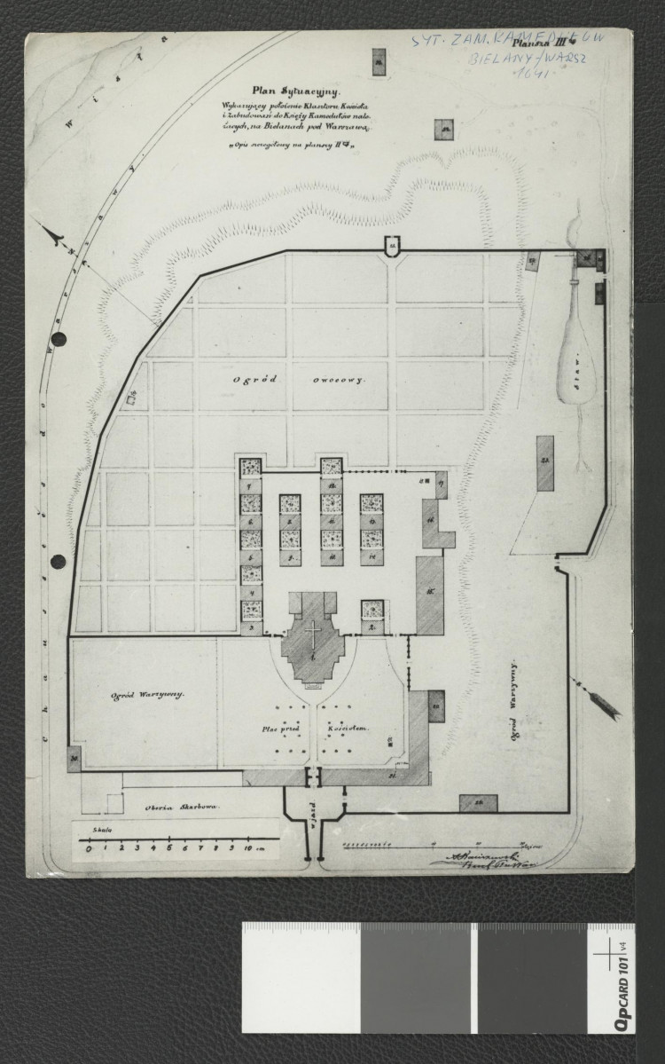 plan zespołu klasztornego wraz z przyległościami, skan 3