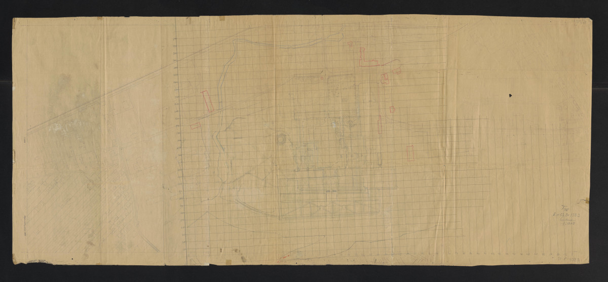 Wilanów-próba projektu rekonstrukcji i założenia ogrodowego na podkładzie  ozalidowym z 1940 roku, skan 1