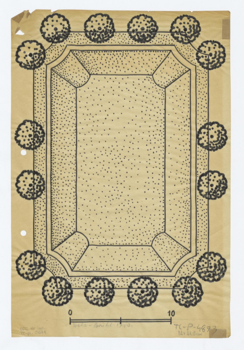 plan sytuacyjny z 1750 roku, skan 1