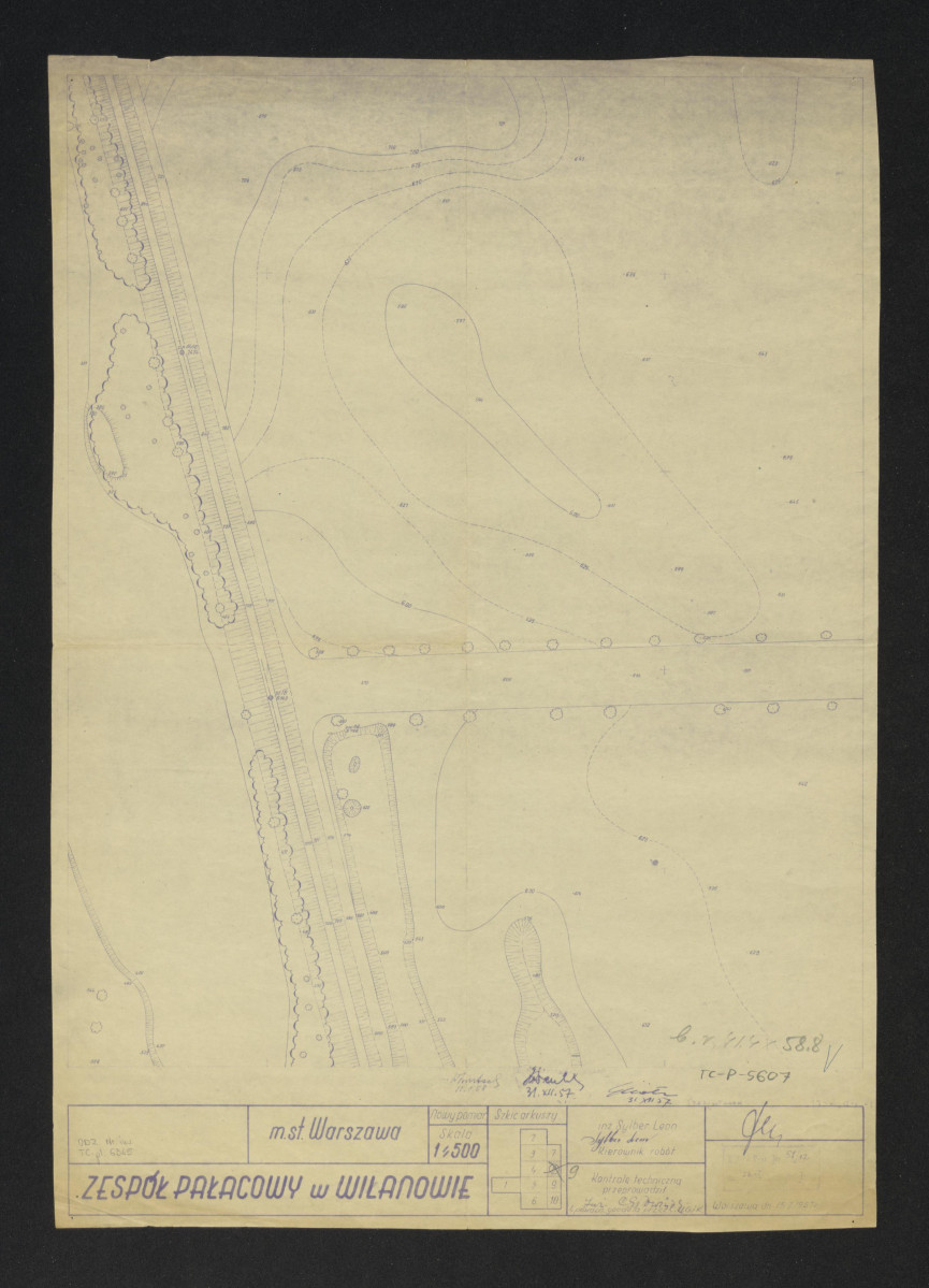 Wilanów-plan sytuacyjno - wysokościowy - Arkusz No 9, skan 1