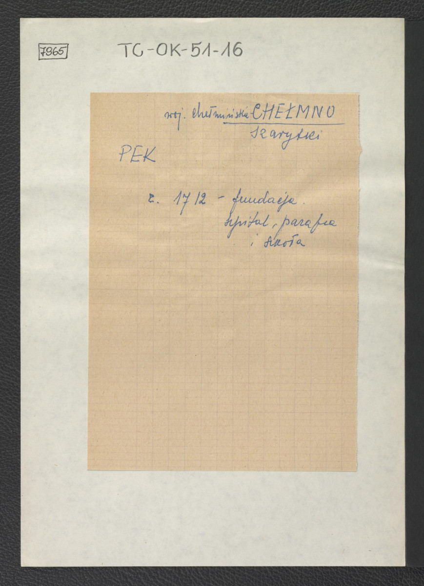 odsyłacz do Podręczna Encyklopedia Kościelna, red. ks. Zygmunt Chełmicki, t. I-XLIV, Warszawa, 1904-1916 wzmiankujący fundacje miejscowej parafii, szkoły i szpitala w 1712 r., skan 1