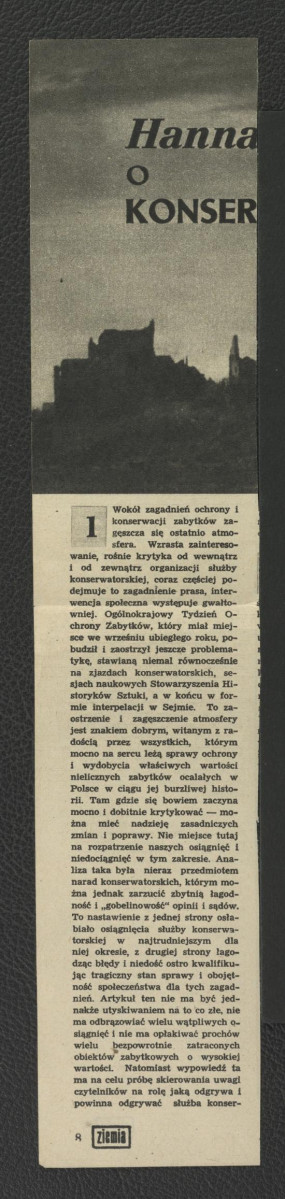 wycinek z „Ziemia” zawierający tekst pt. Złodziej w Muzeum" , skan 2