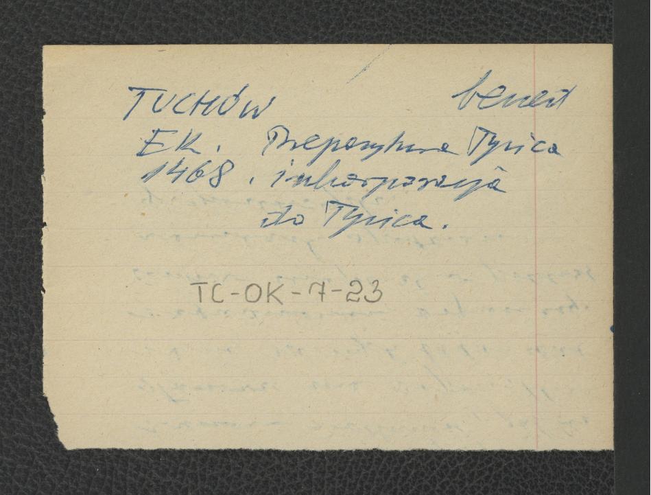 odsyłacz do Podręczna Encyklopedia Kościelna, red. ks. Zygmunt Chełmicki, tom I-XLIV, Warszawa, 1904-1916 wzmiankujący włączenie miejscowego eremu pod zwierzchnictwo Tyńca w 1468 roku, skan 1