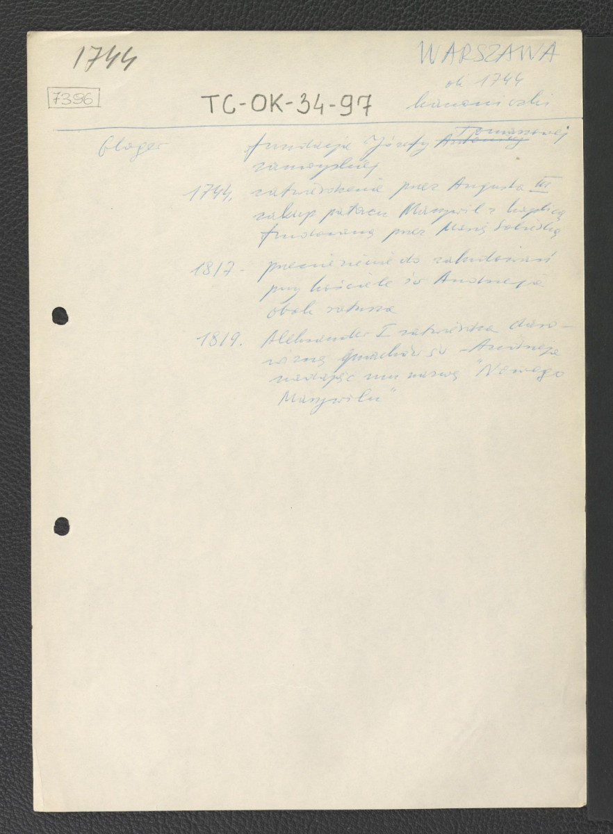 wypis z Gloger Zygmunt, Encyklopedia Staropolska, Warszawa 1902 wzmiankujący ufundowanie konwentu ze środków Józefy Tomaszewskiej Zamoyskiej oraz ważniejsze epizody w dziejach klasztoru, skan 1