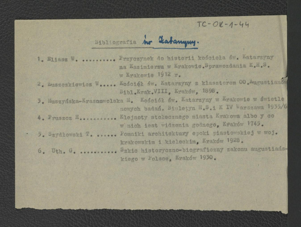 bibliografia kościoła św. Katarzyny , skan 2