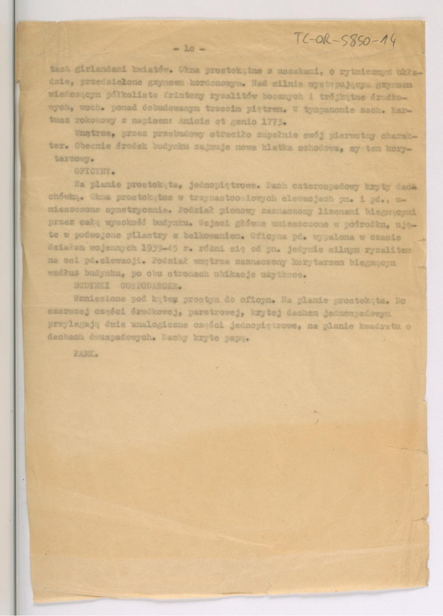 luźne notatki, być może z wizji lokalnej dokonanej 1 marca 1949 r.; dwie karty , skan 2