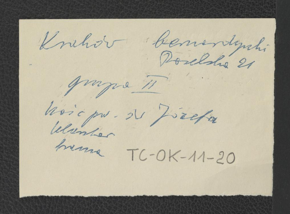 karta o charakterze brudnopisu zawierająca informację o miejscowym klasztorze i kościele pod wezwaniem św. Józefa , skan 1