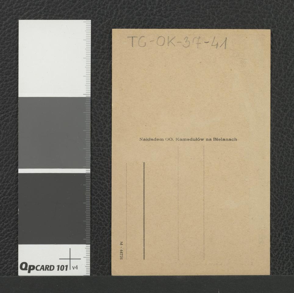 droga leśna z widokiem na klasztor, skan 2