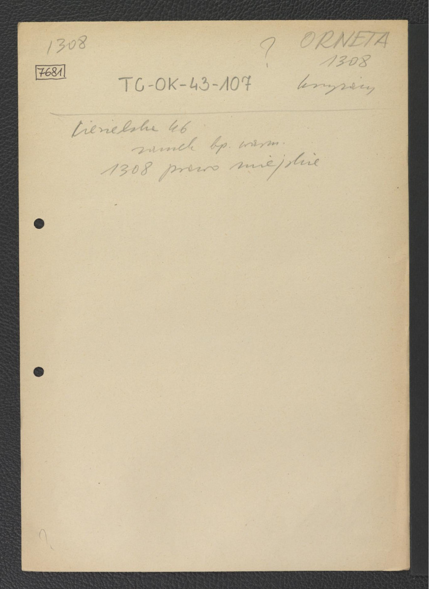 odsyłacz do Ciesielska Karola, W zasięgu krzyżackiego miecza, Warszawa 1961, s. 46 wzmiankujący miejscowy zamek biskupów warmińskich oraz uzyskanie praw miejskich w 1308 r., skan 1