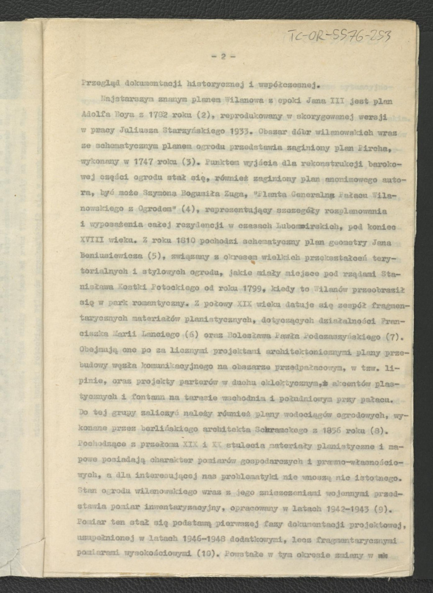tekst autorstwa G. Ciołka pt. Odbudowa ogrodu wilanowskiego w: „Ochrona Zabytków” nr 3 (1962), R.XV, s. 86-106     , skan 3