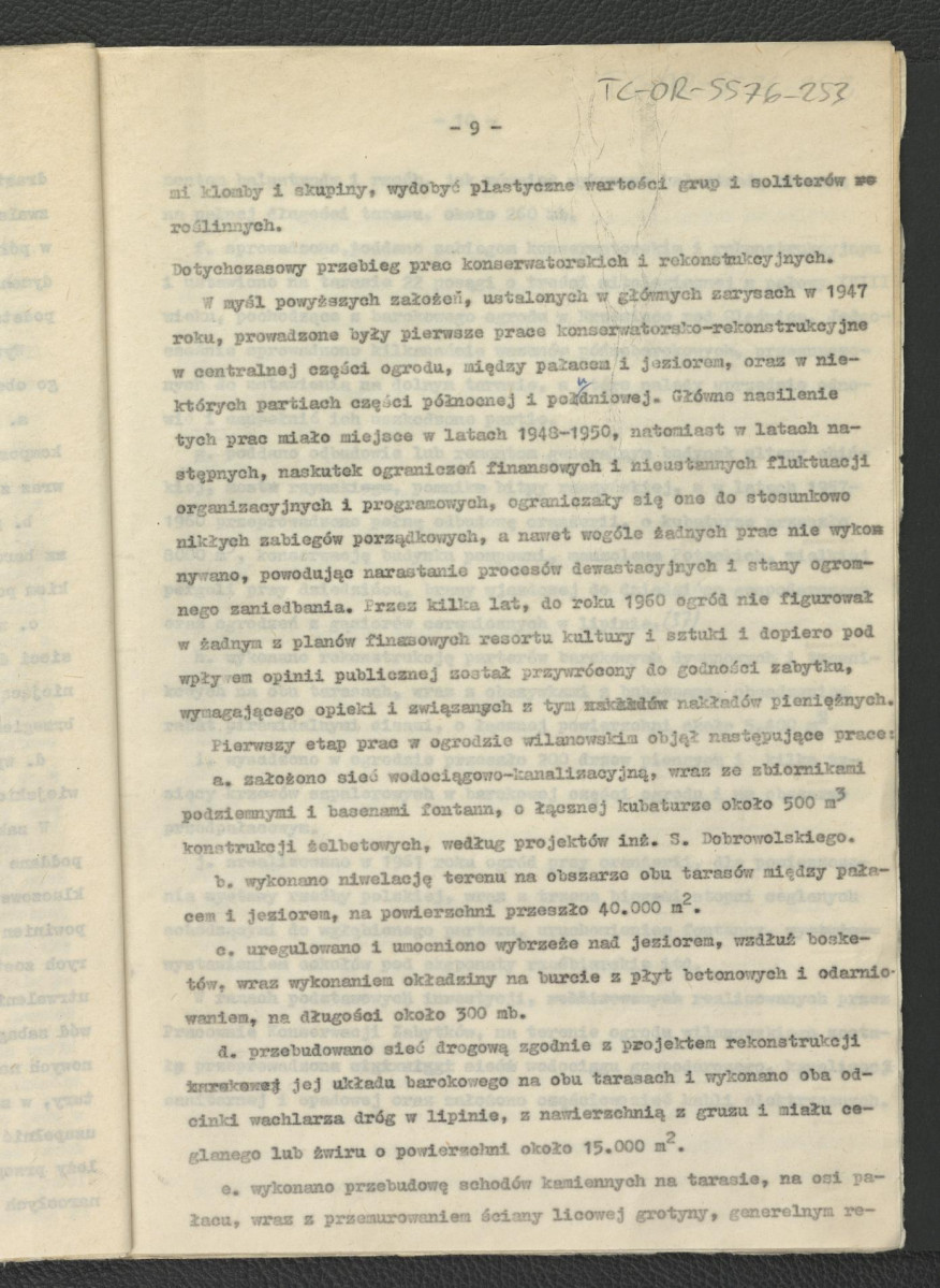 tekst autorstwa G. Ciołka pt. Odbudowa ogrodu wilanowskiego w: „Ochrona Zabytków” nr 3 (1962), R.XV, s. 86-106     , skan 10