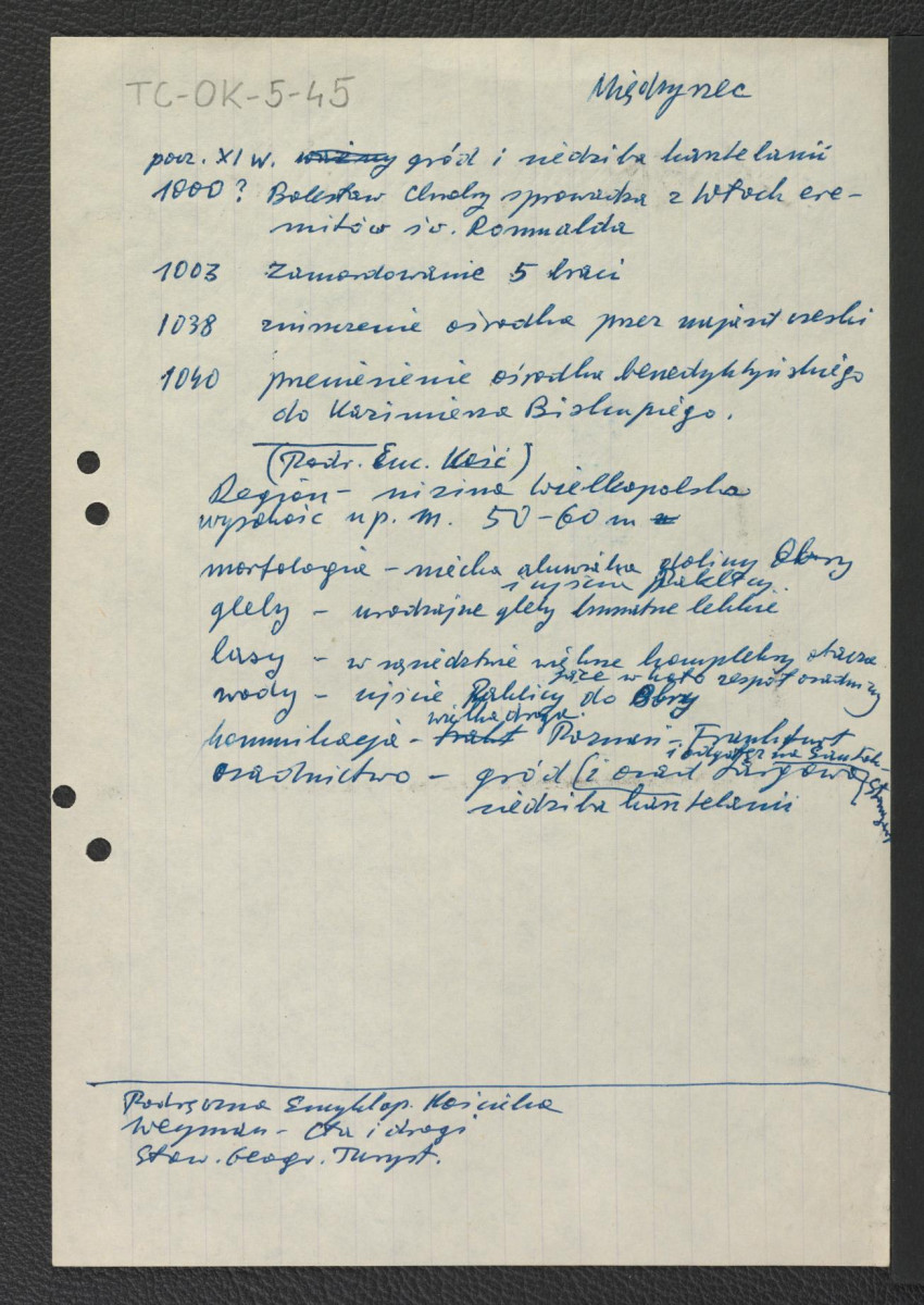 wypis z Podręczna Encyklopedia Kościelna, red. ks. Zygmunt Chełmicki, tom I-XLIV, Warszawa, 1904-1916 zawierający zarys historyczny dotyczący krótkiego momentu istnienia opactwa oraz charakterystyki obszaru , skan 1