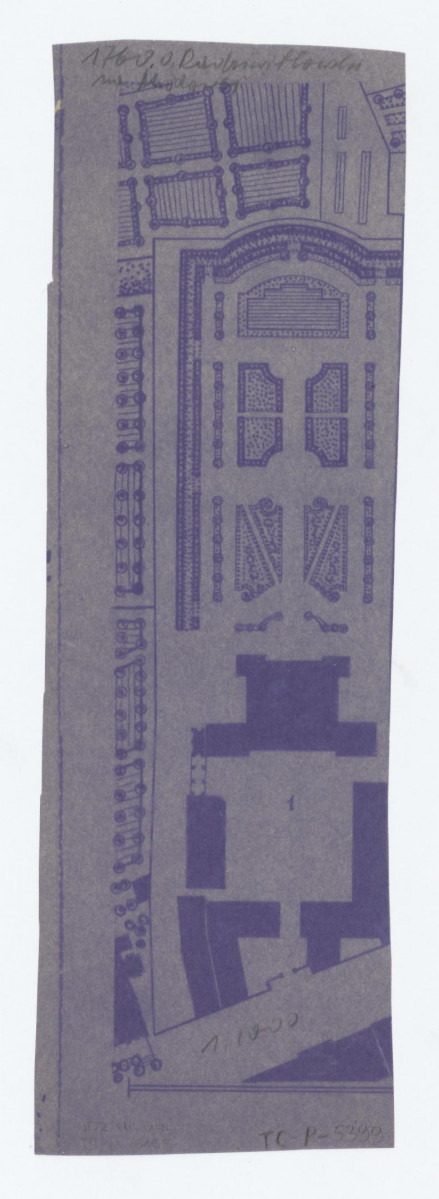 Pałac Radziwiłów-plan ogrodu z 1760 roku, skan 1