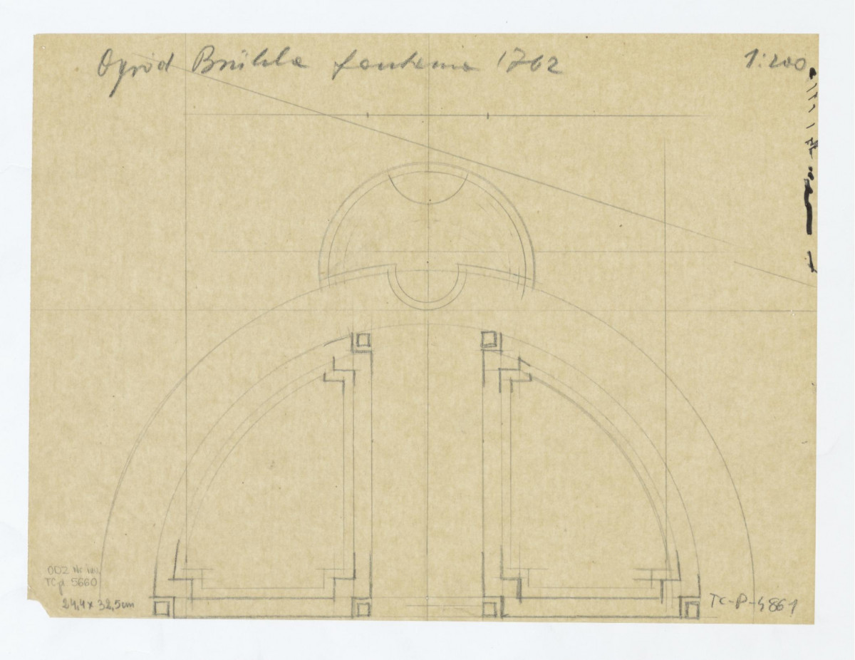 fontanna w ogrodzie Brűhla z 1762 roku, skan 1
