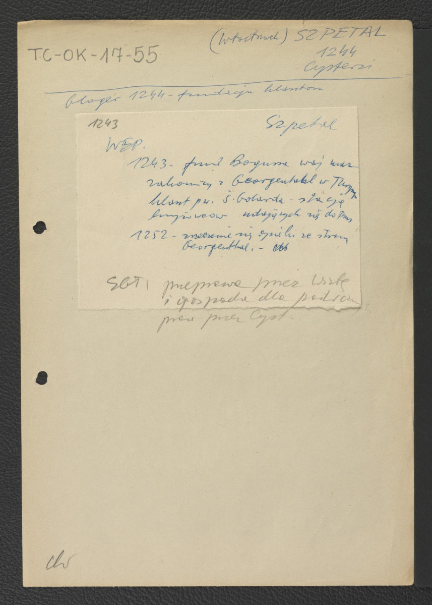 odsyłacz do Gloger Zygmunt, Encyklopedia Staropolska, Warszawa 1902 wzmiankujący ufundowanie klasztoru w 1244 r.; Wielka Encyklopedia Powszechna wzmiankująca ważniejsze daty w dziejach miejscowego klasztoru począwszy od roku 1243 kiedy to wojewoda krakowski Bogusz ufundował ów klasztor; Słownik Geograficzny Królestwa Polskiego wzmiankujący miejscową przeprawę przez Wisłę oraz gospodę dla podróżnych                                  , skan 1