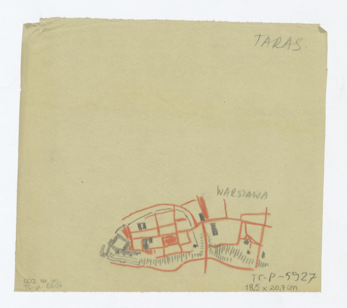 Zamek Królewski, Starówka i Nowe Miasto wraz z tarasami-plan sytuacyjny, skan 1