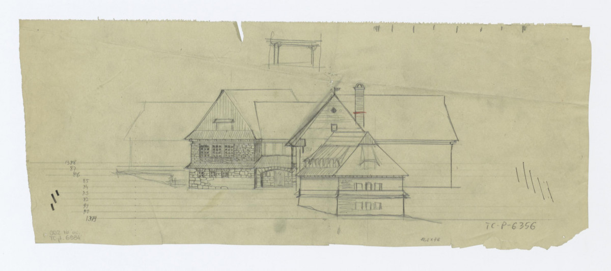 Schronisko na Polanie Chochołowskiej /?/ - elewacja tylna /?/, skan 1