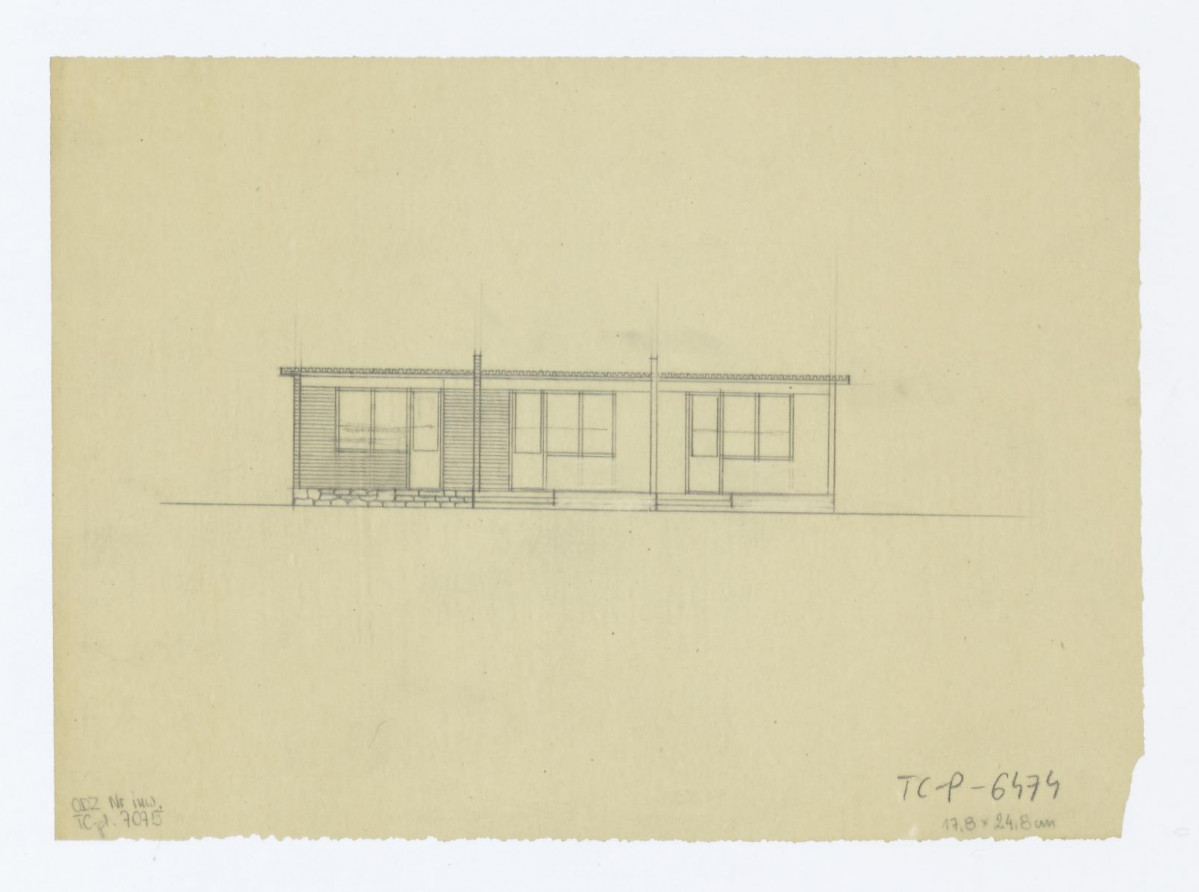 projekt, elewacja frontowa, skan 1