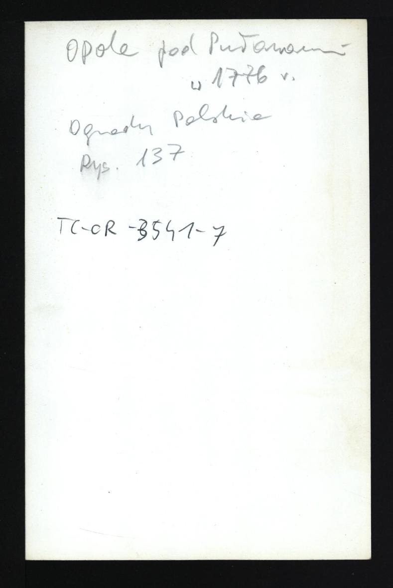 4 fotografie czarno-białe przedstawiające plan założenia pałacowo-parkowego zawarty w Ciołek G., Ogrody polskie, Warszawa 1954, skan 5