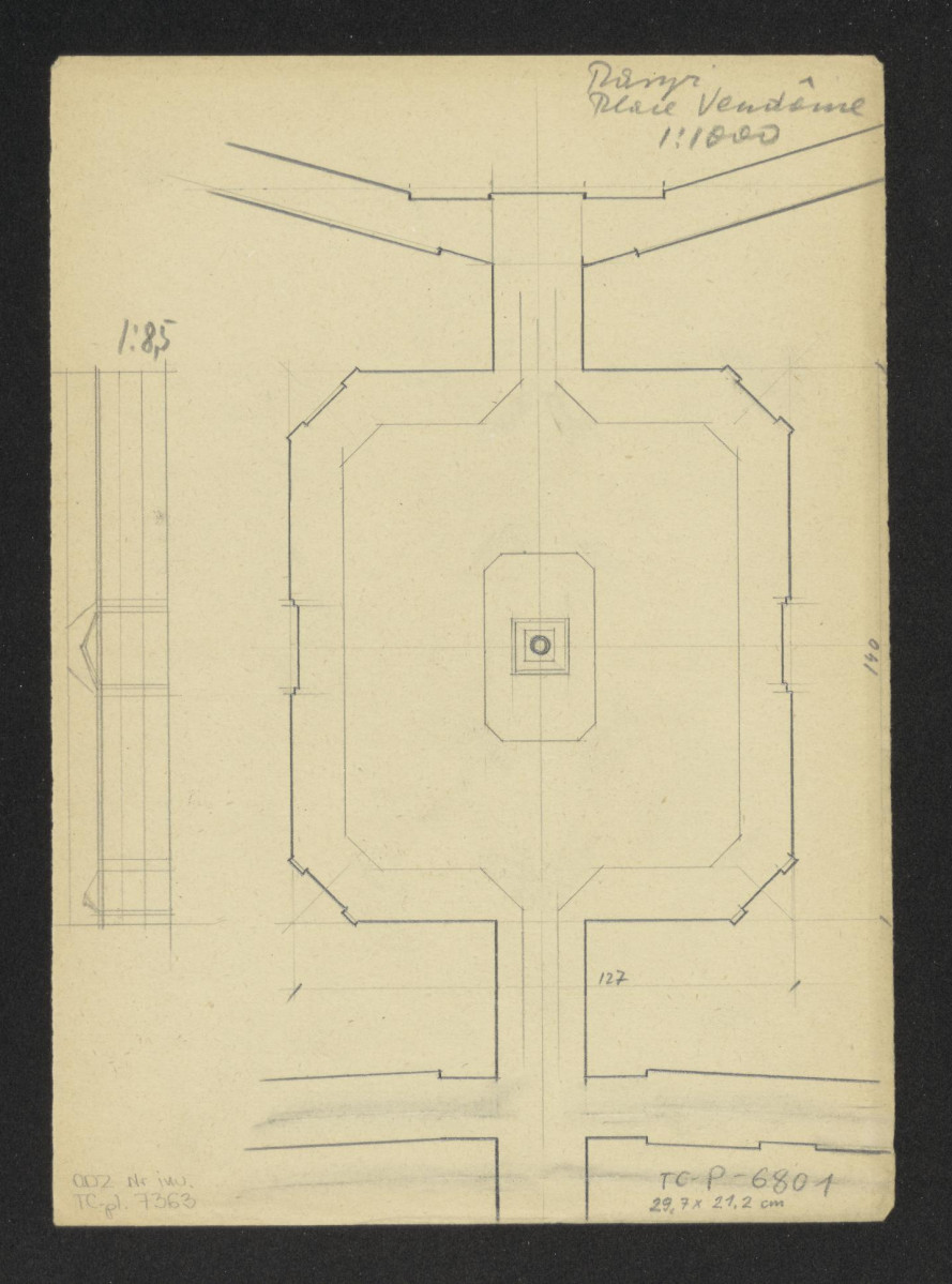 Place Vendome - plan sytuacyjny, skan 1