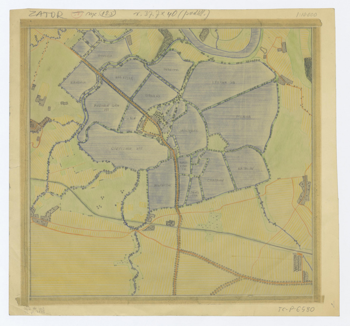 opracowanie według map katastralnych, skan 1