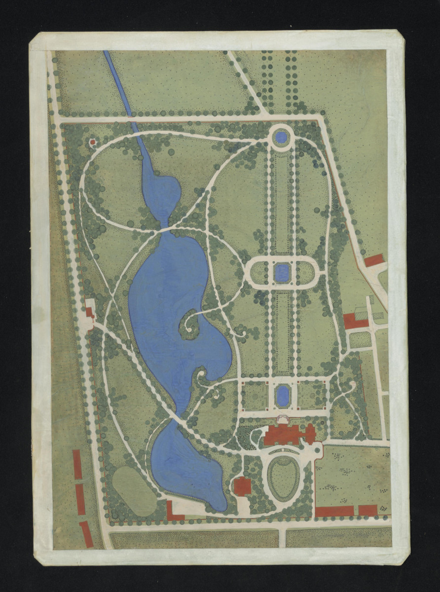 rekonstrukcja historyczna; projekt parku 1911 OP s. 211, 250, skan 1