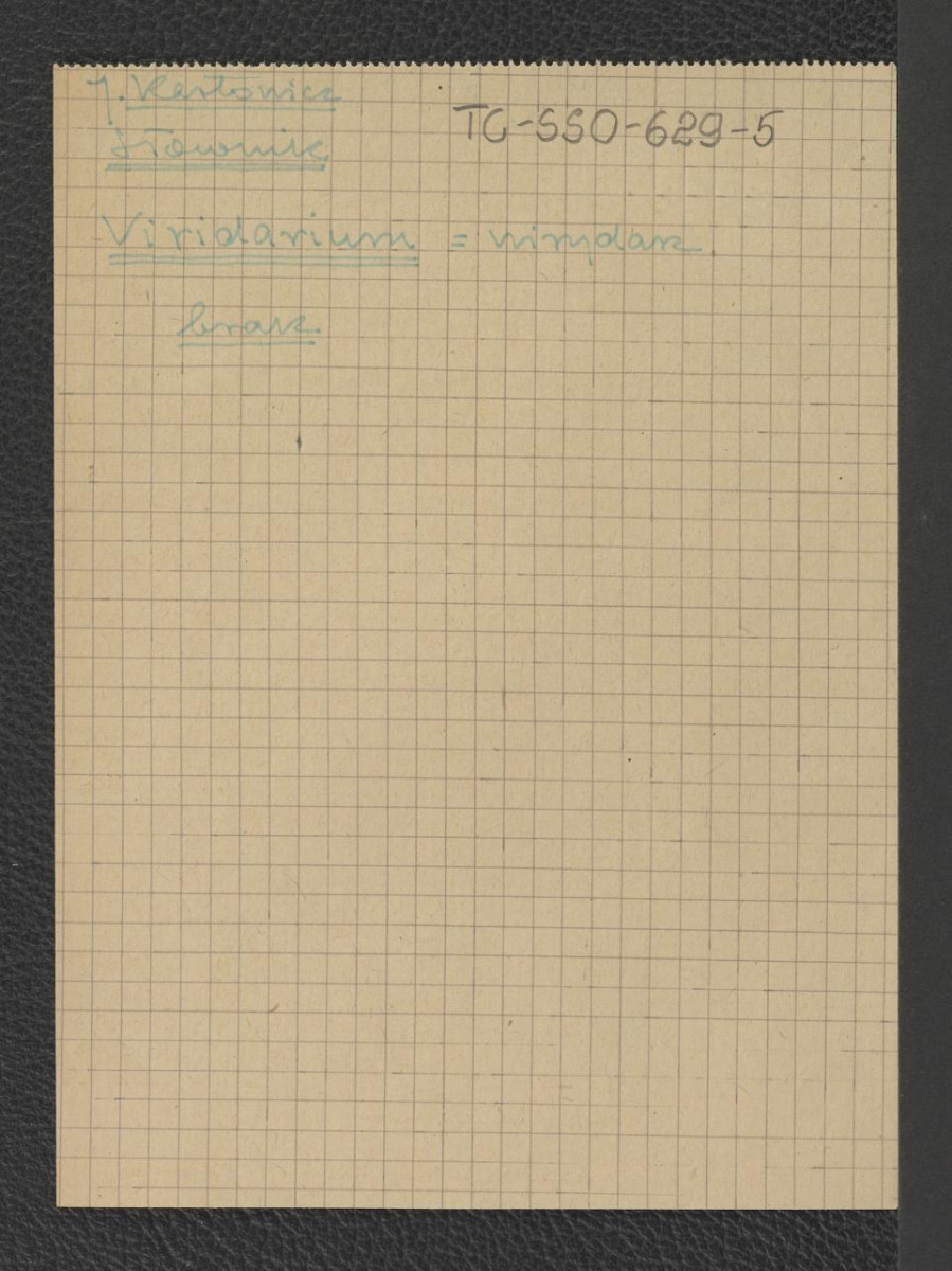 wypisy bibliograficzno-źródłowe z Słownika Języka Polskiego Jana Karłowicza dotyczące haseł: „WIRYDARZ” i „VIRIDIARIUM” , skan 3