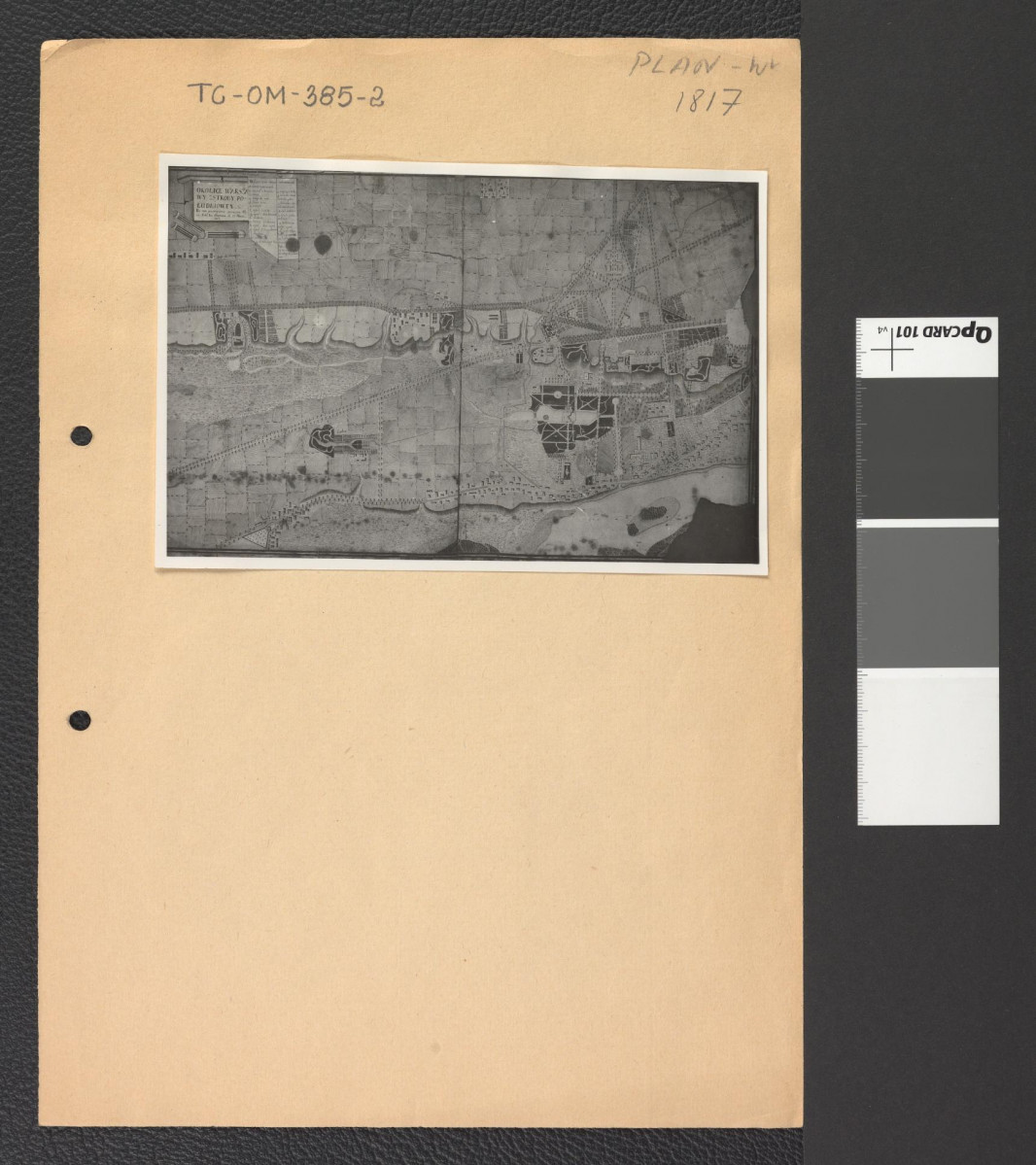 plan Jana Akermana z 1817 roku i okolice Warszawy od strony południowej, skan 2