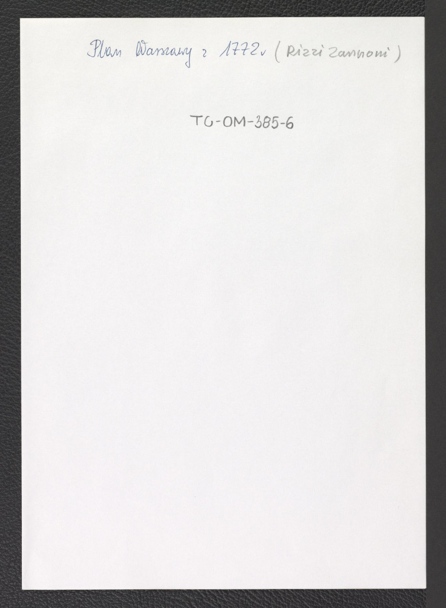 plan Warszawy z 1772 Rizziego Zamoni, skan 1