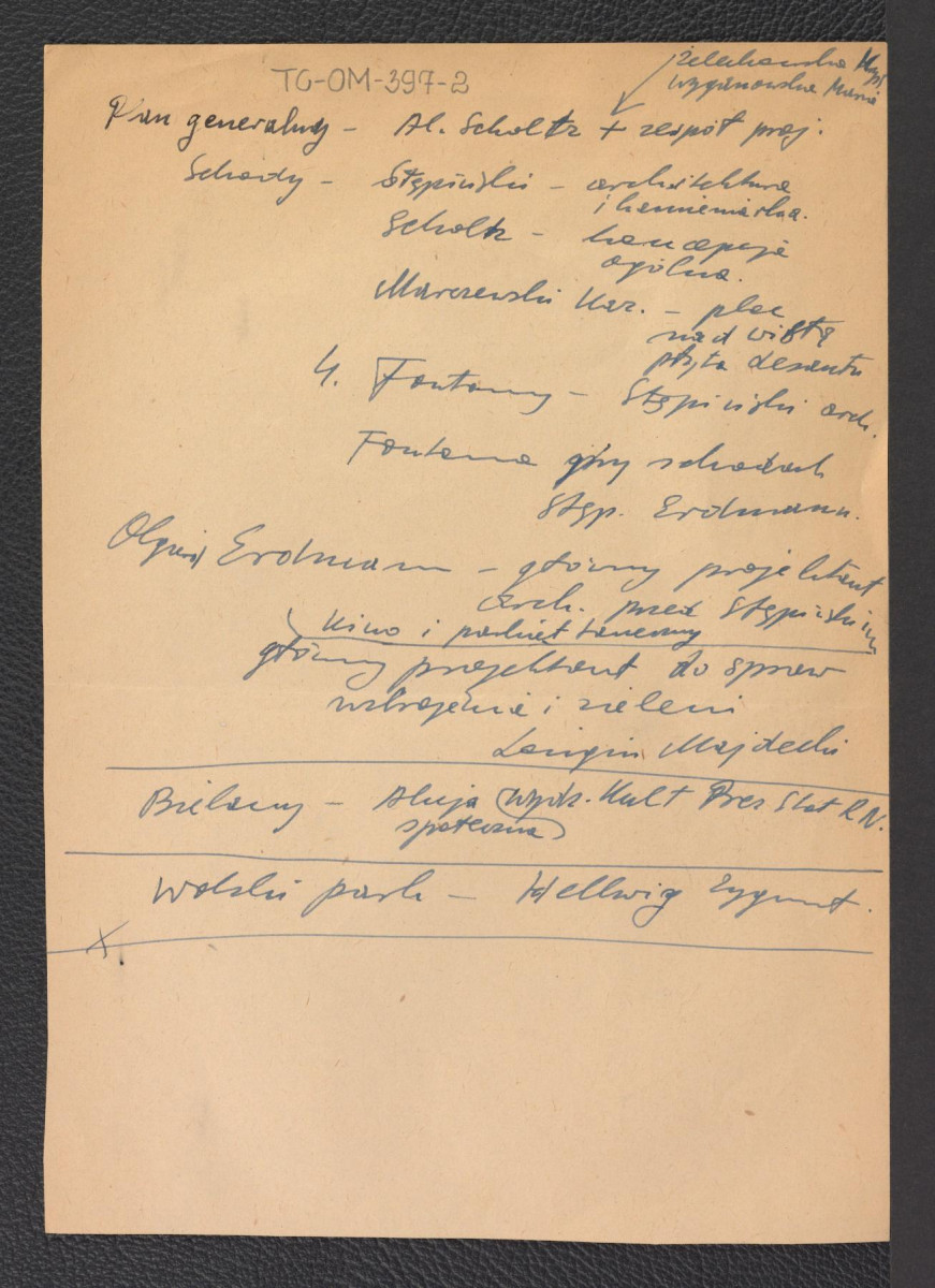 notatki dotyczące miejscowego ogrodu, skan 1