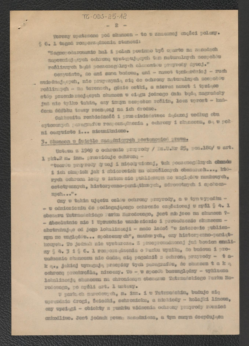 załącznik do wyżej wymienionego protokołu z dnia 18 listopada 1960 roku dotyczący lokalizacji skansenu w Dolinie Bystrej, skan 2