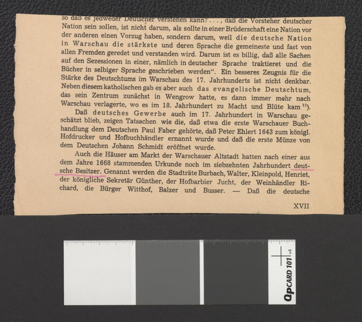 plan Starego Miasta wraz z przyległościami około roku 1730 (fragment karty z niemieckojęzycznej publikacji tematycznej), skan 2
