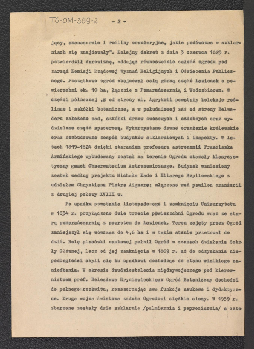tekst autorstwa L. Kwiatkowskiego pt. „Ogród botaniczny w Warszawie nie tylko w kwitnących bzach”, skan 2